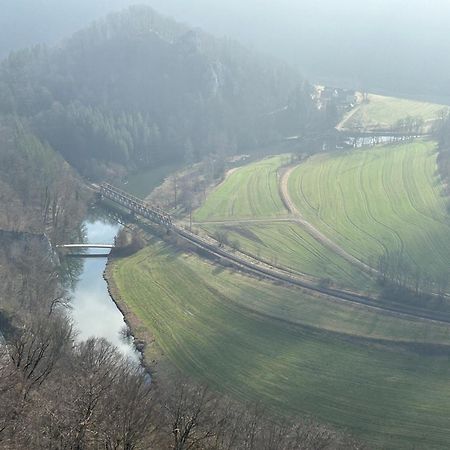Apartmán Zwergdackeladlerhirsch Beuron Exteriér fotografie